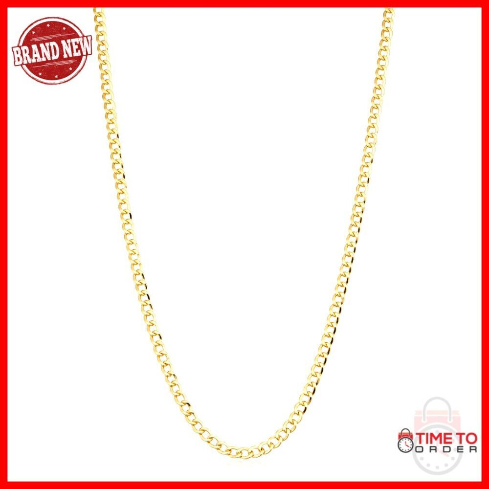 14K Gold Filled Cuban Chain Necklace 20" Unisex Adult Fine Jewelry